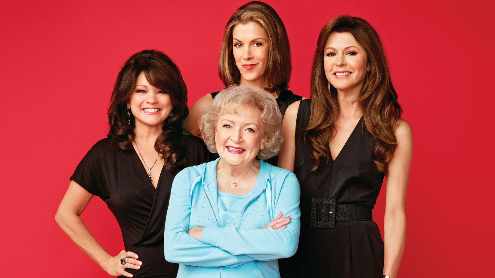 Valerie Bertinelli Jane Leeves Wendie Malick And Betty White In Hot In Cleveland On Gettv Get Tv